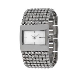 DKNY Silver Dial Crystal Bracelet Watch